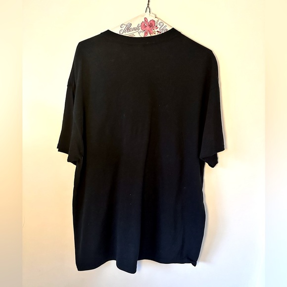 NWT New Love Club Black Tiger Pocket Oversized Tee Shirt Top L - Picture 2 of 2